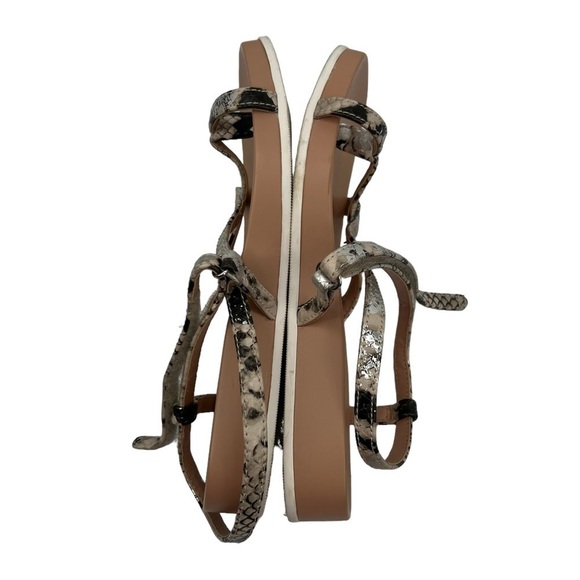 A New Day Brown Silver Snake Print Wedge Sandals Size 6 Women’s - Picture 5 of 8